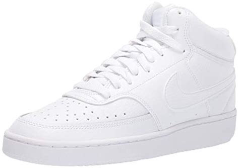 White Nike Womens Court Vision Mid Sneaker 